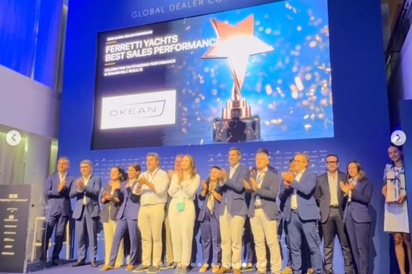 Grupo OKEAN conquista reconhecimento mundial da Ferretti Yachts